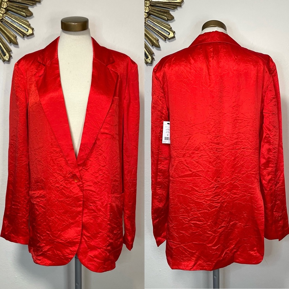 Equipment Eliette Crinkled Silk Sportcoat